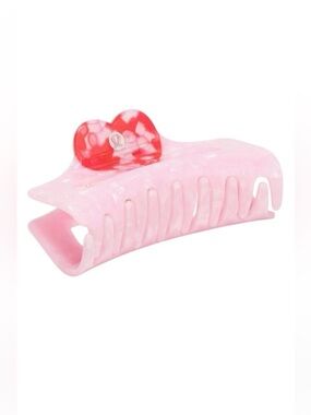 Lululemon Extra Large Claw Hair Clip Heart  Blush Blend/Oxford Red